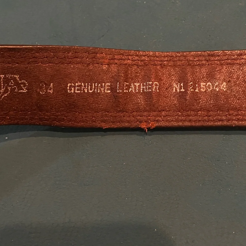 Women’s Nocona Genuine Leather Westen Belt 34 Butterfly Cross Statement Buckle - Picture 10 of 16